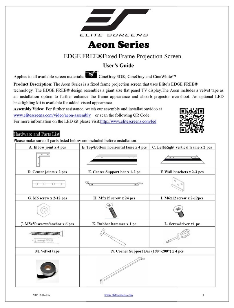 Elite Screens AR100H2 user guide Elite Screens AR100H2 user guide