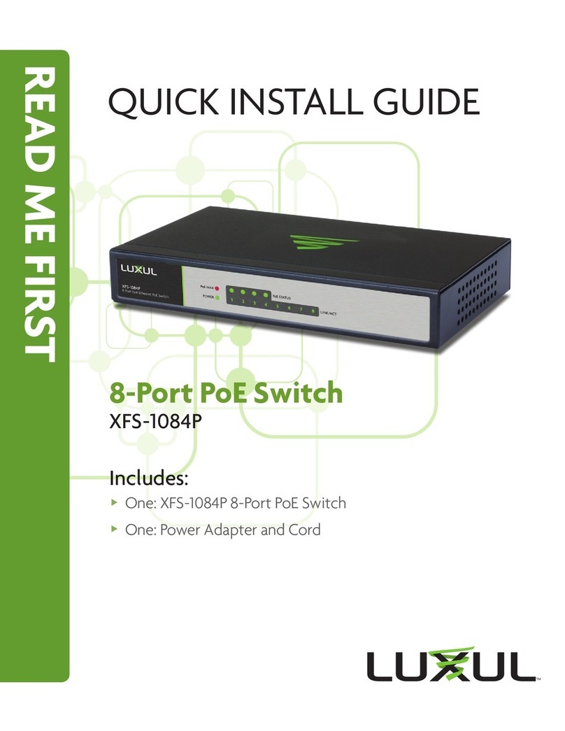 Luxul XFS-1084P Quick install guide