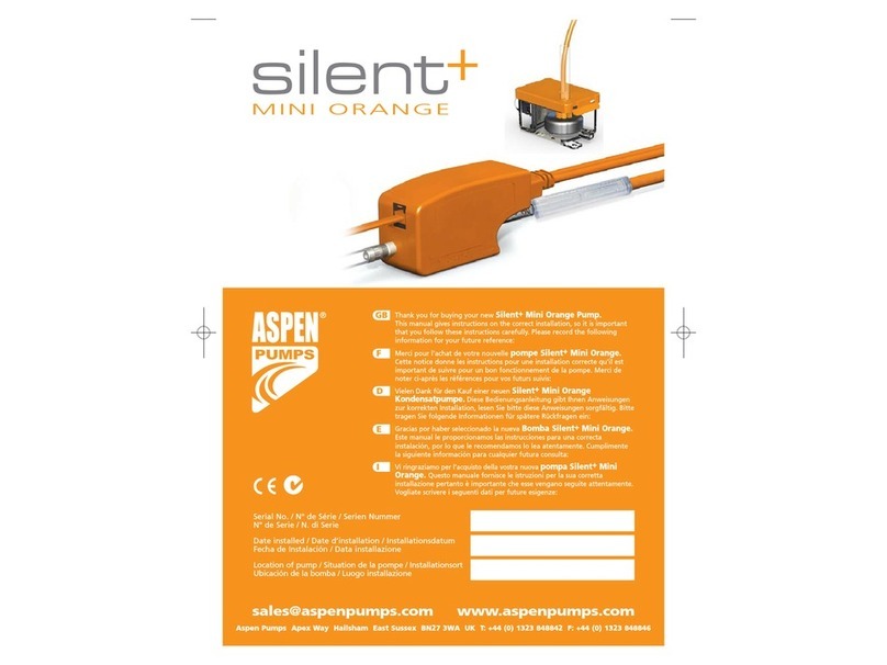 Aspen SILENT plusMINI ORANGE installation manual Aspen SILENT plusMINI ORANGE installation manual