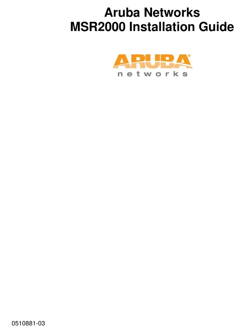 Aruba Networks MSR2000 installation guide