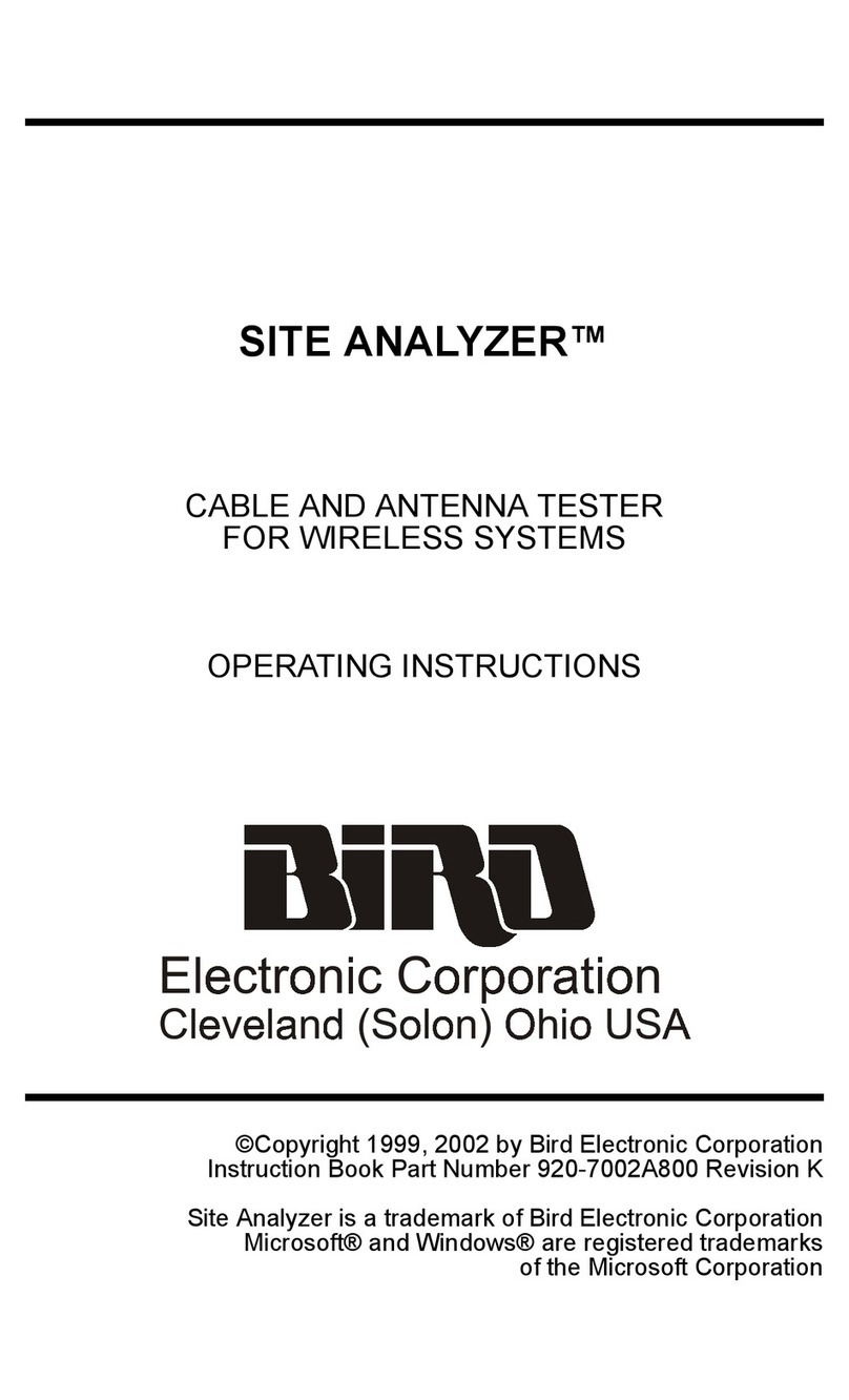 BIRD Site Analyzer SA-2000 operating instructions