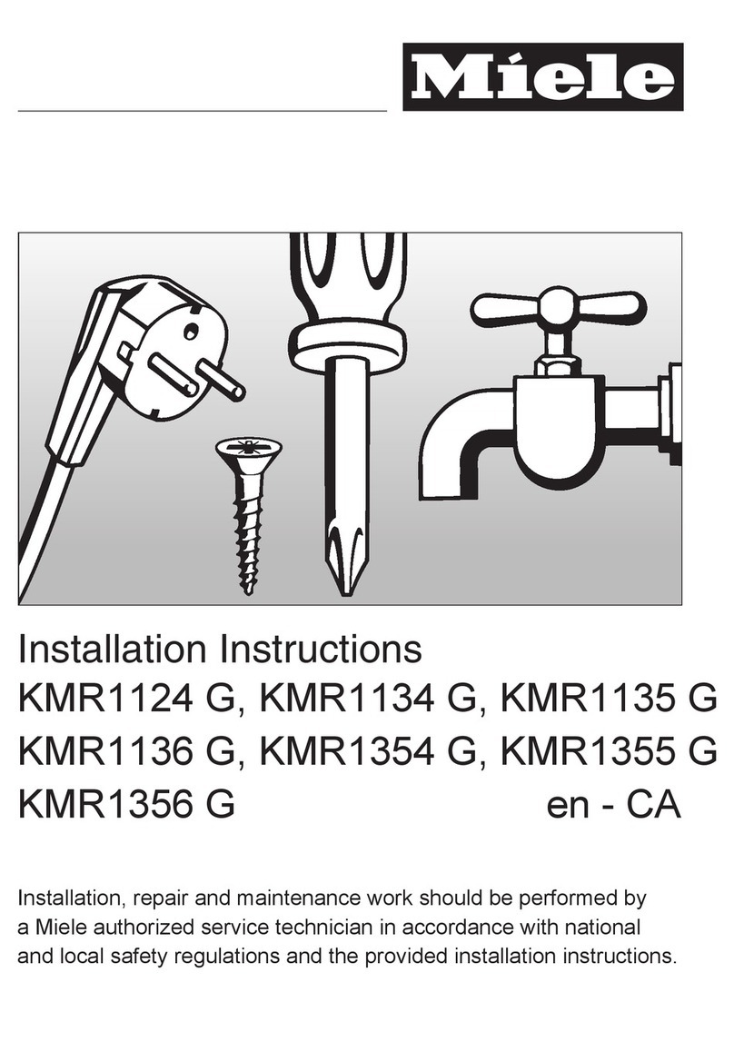 Miele KMR1124 G Installation instruction