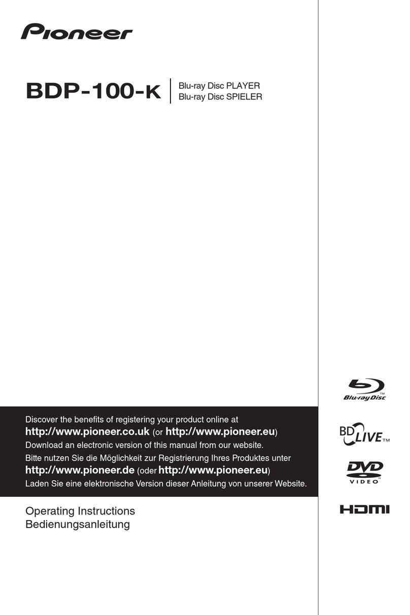Pioneer BDP-100- K User manual
