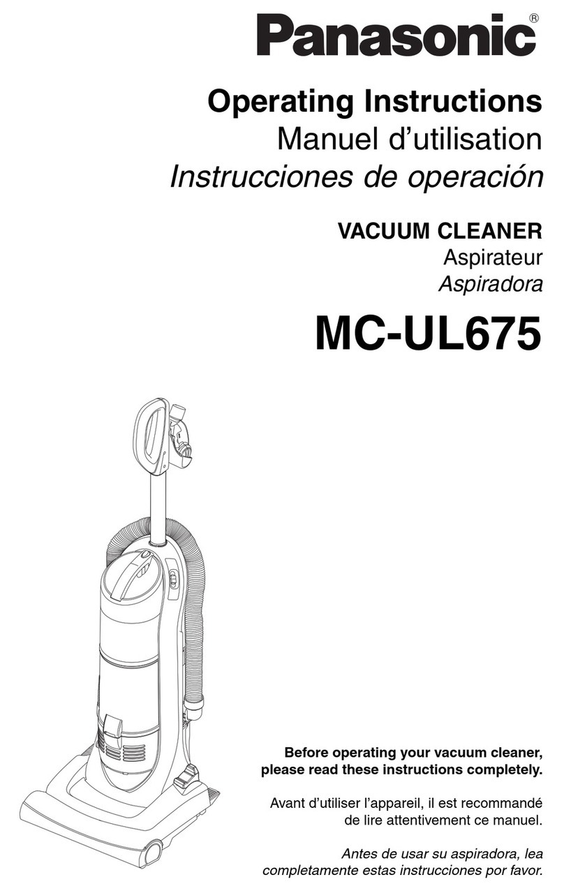 Panasonic MCUL675 - UPRIGHT VAC - MULTI LANGUAGE operating instructions