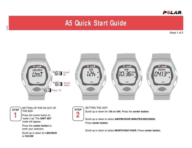 Polar Electro A5 User manual Polar Electro A5 User manual