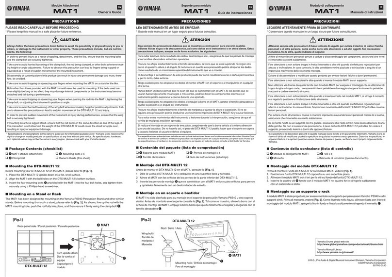 Yamaha MAT1 User manual