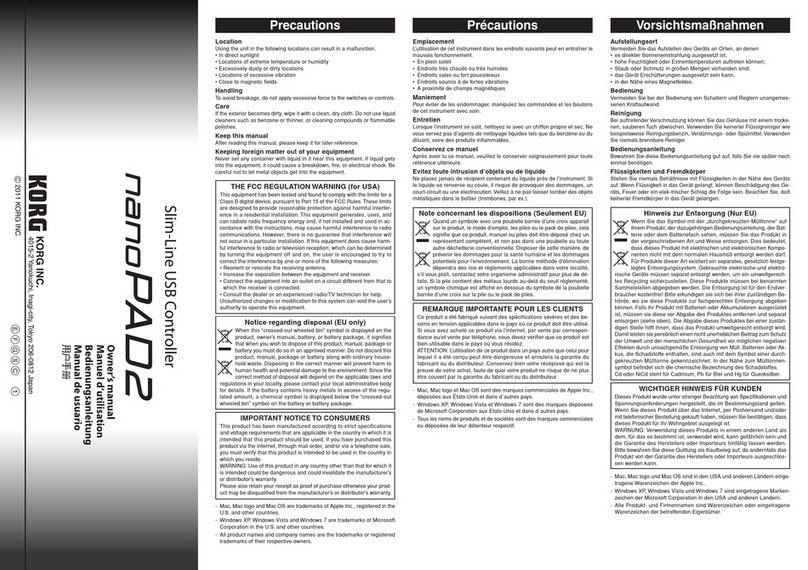 Korg nanoPad2 owner's manual