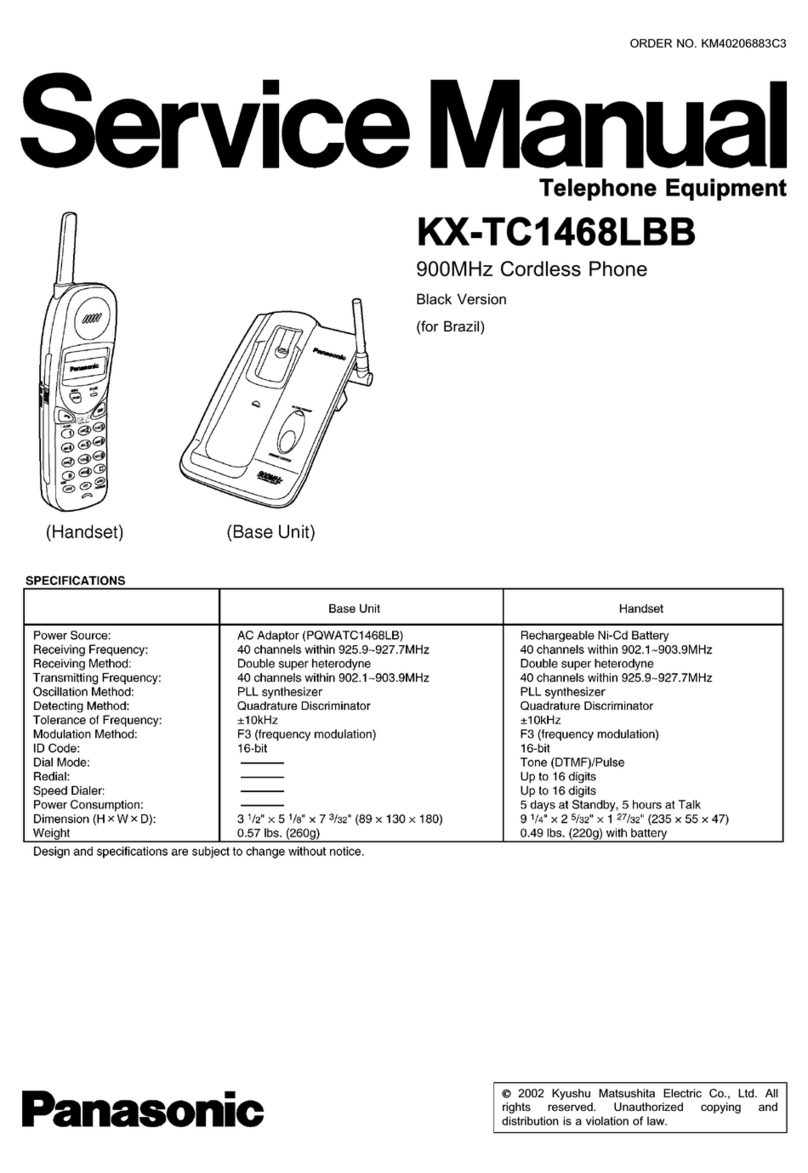 Panasonic KX-TC1468LBB User manual