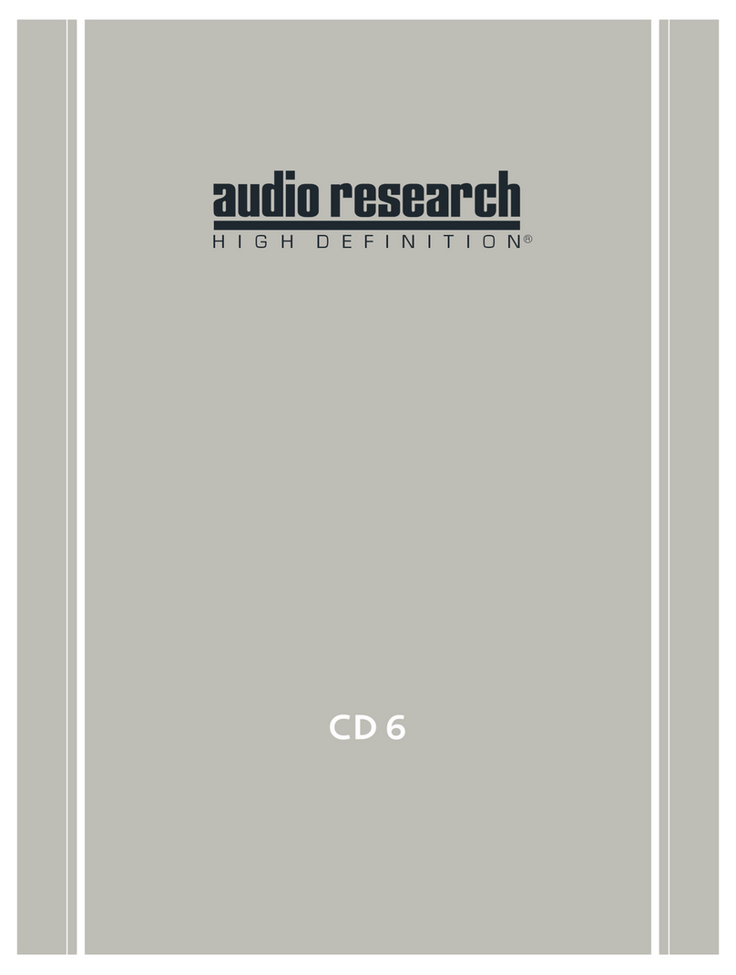 Audio Research CD6 owner's manual