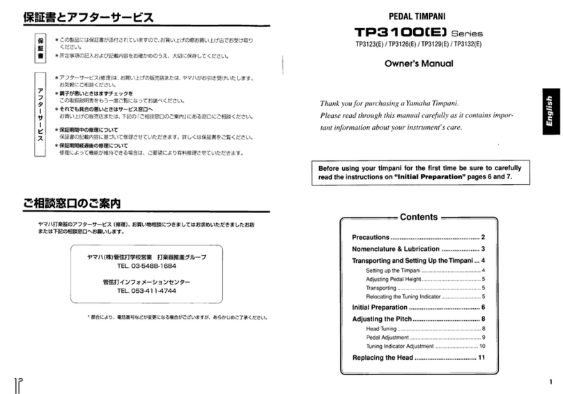 Yamaha TP-3123 owner's manual