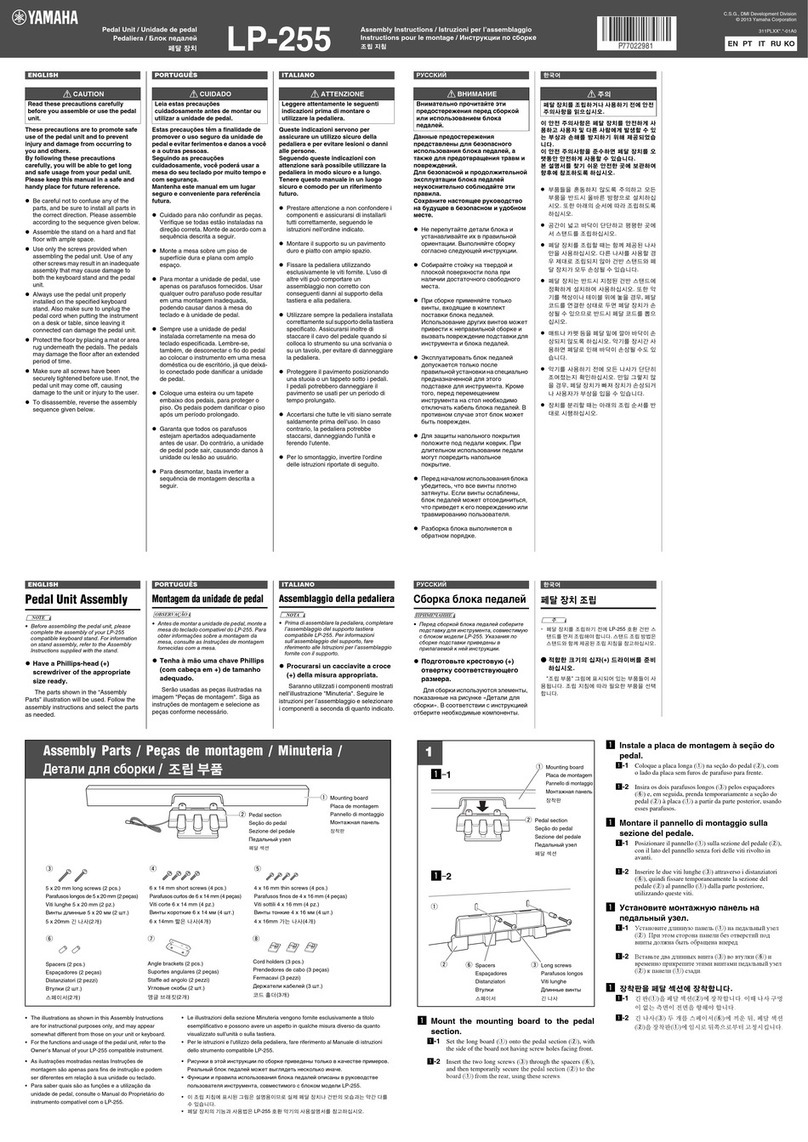 Yamaha LP-255 Assembly instructions