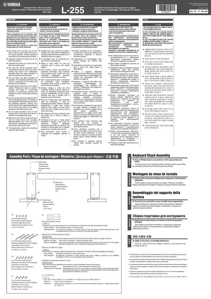 Yamaha L-255 Assembly instructions