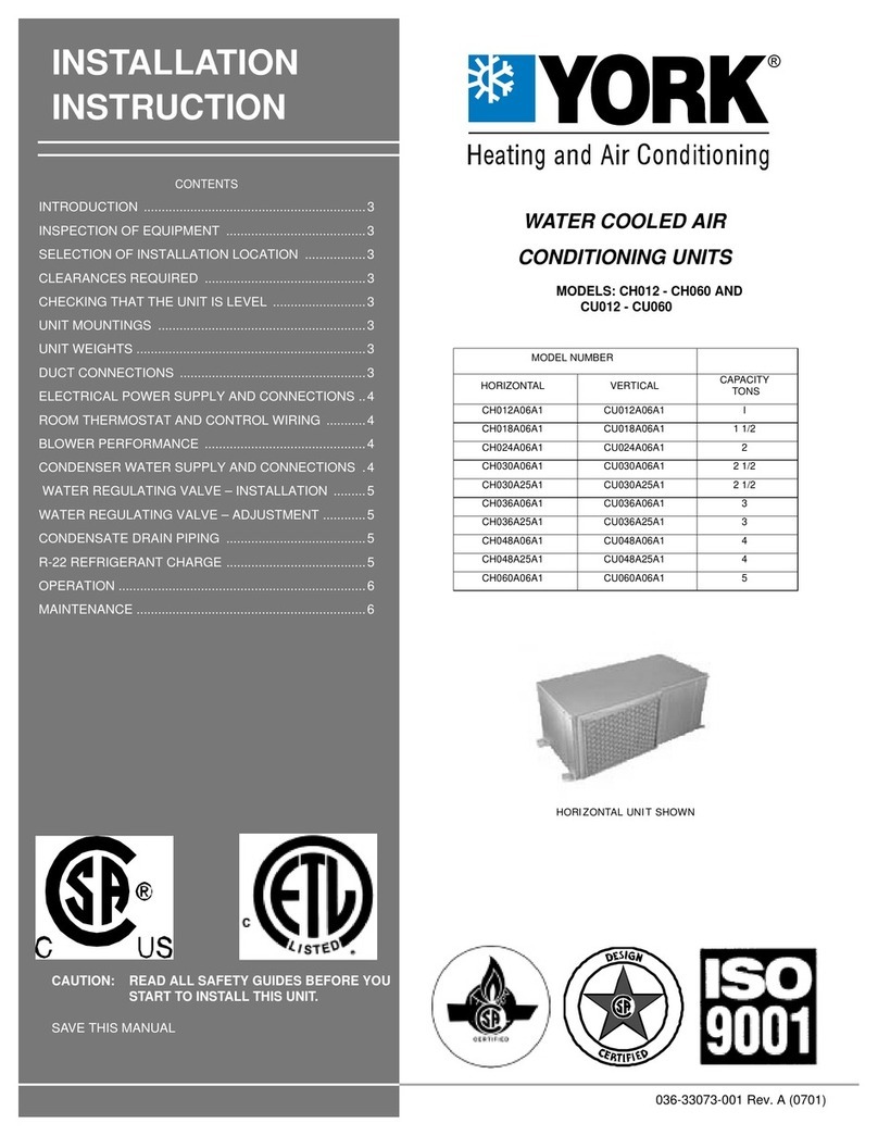 York CH012 User manual