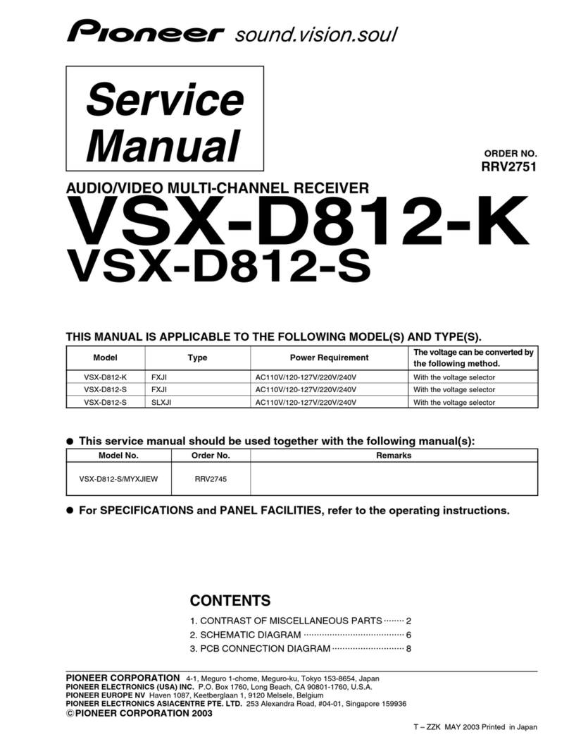 Pioneer VSX-D812-K User manual