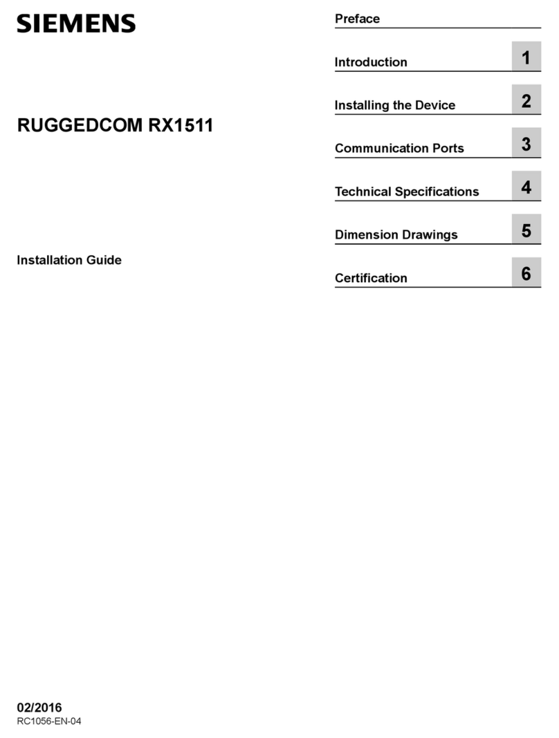 Siemens RUGGEDCOM RX1511 installation guide