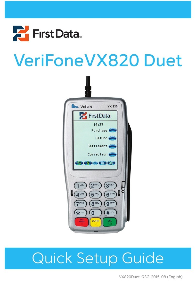 First Data VeriFoneVX820 Duet User manual