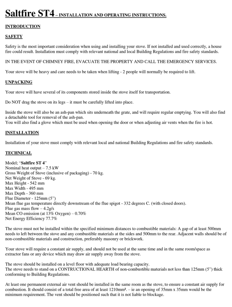 Saltfire ST4 Installation and operating instructions