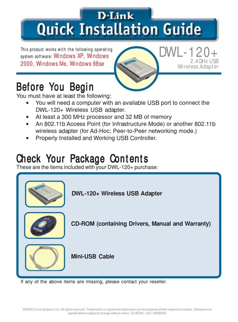 D-Link AirPlus DWL-120+ User manual D-Link AirPlus DWL-120+ User manual