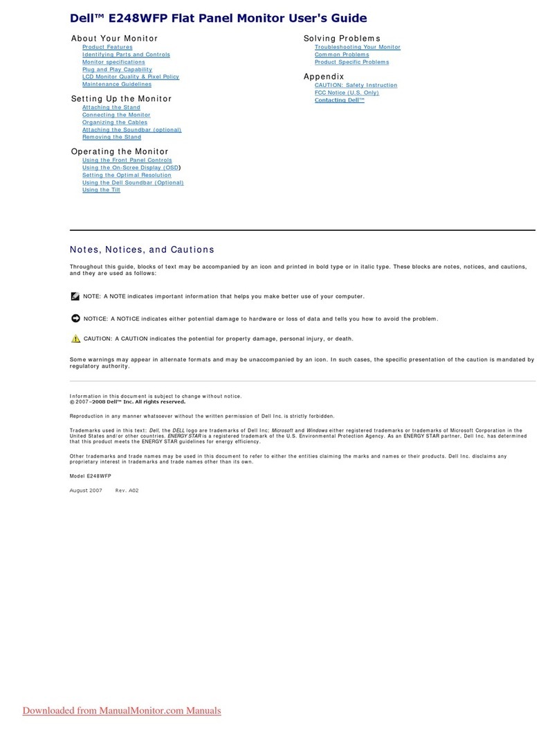 Dell E248WFP - 24" LCD Monitor User manual