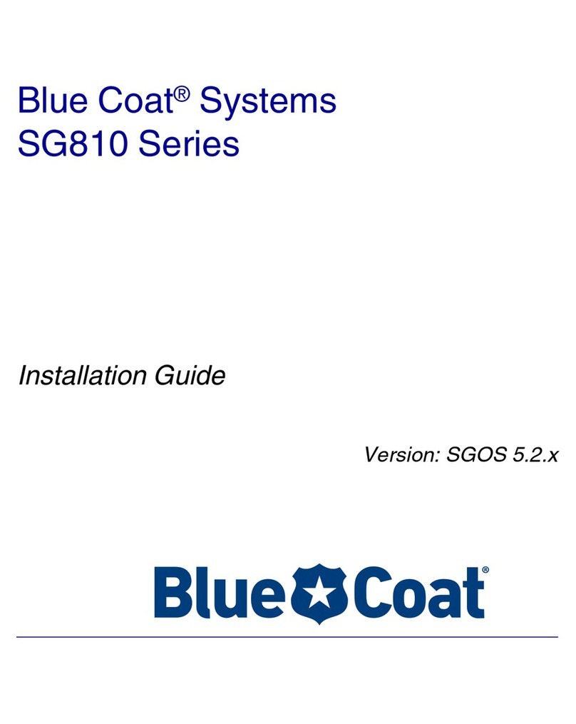Blue Coat SG810 series User manual