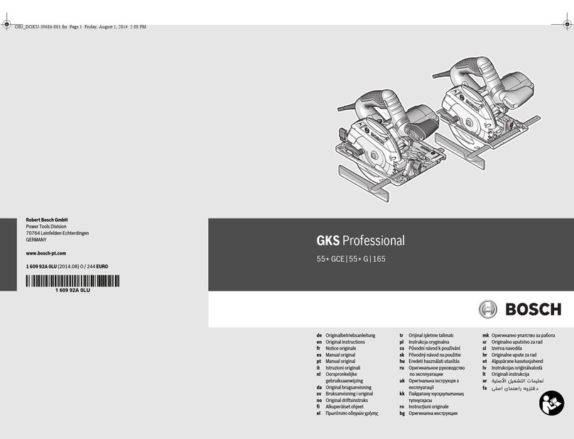 Bosch GKS 165 Professional Original instructions