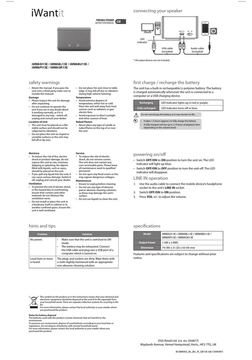 DSG iWantit iWMAGR13E instruction manual