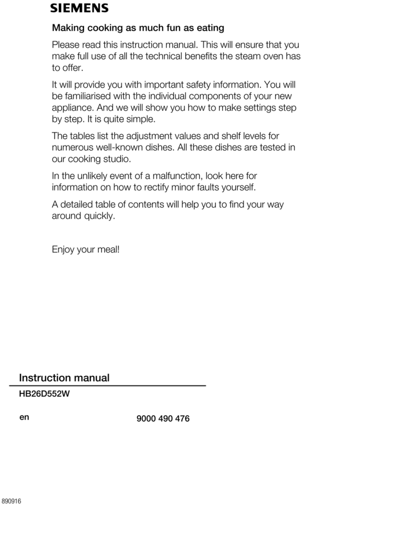Siemens HB26D552W User manual Siemens HB26D552W User manual