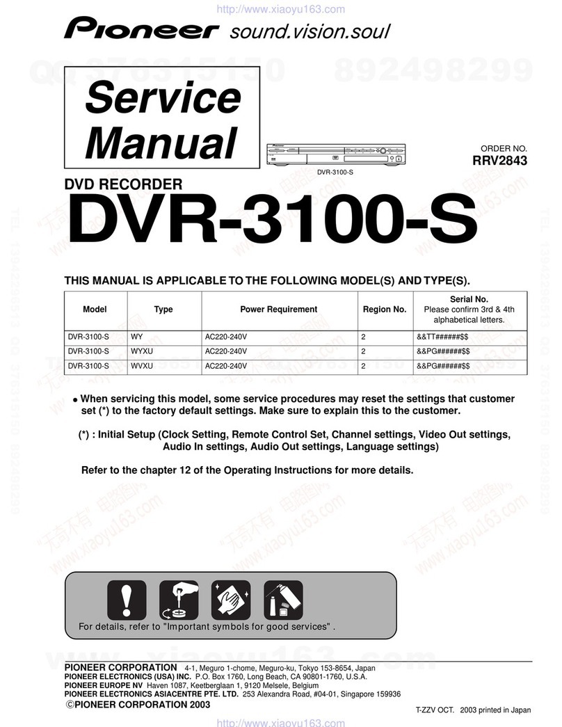 Pioneer dvr-3100-s User manual