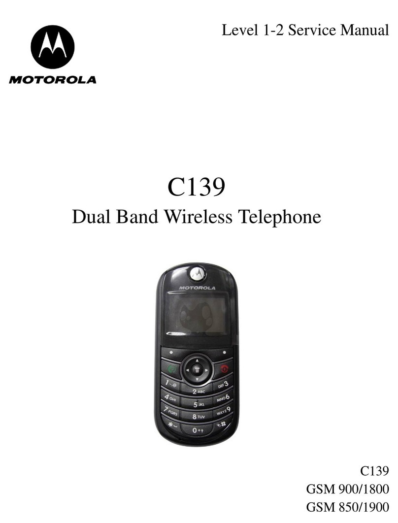 Motorola C139 - Cell Phone - GSM Service manual