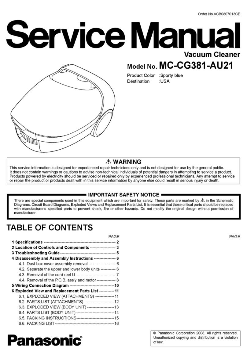 Panasonic MC-CG381-AU21 Service manual