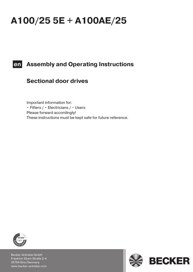 Becker A100/25 5E User manual