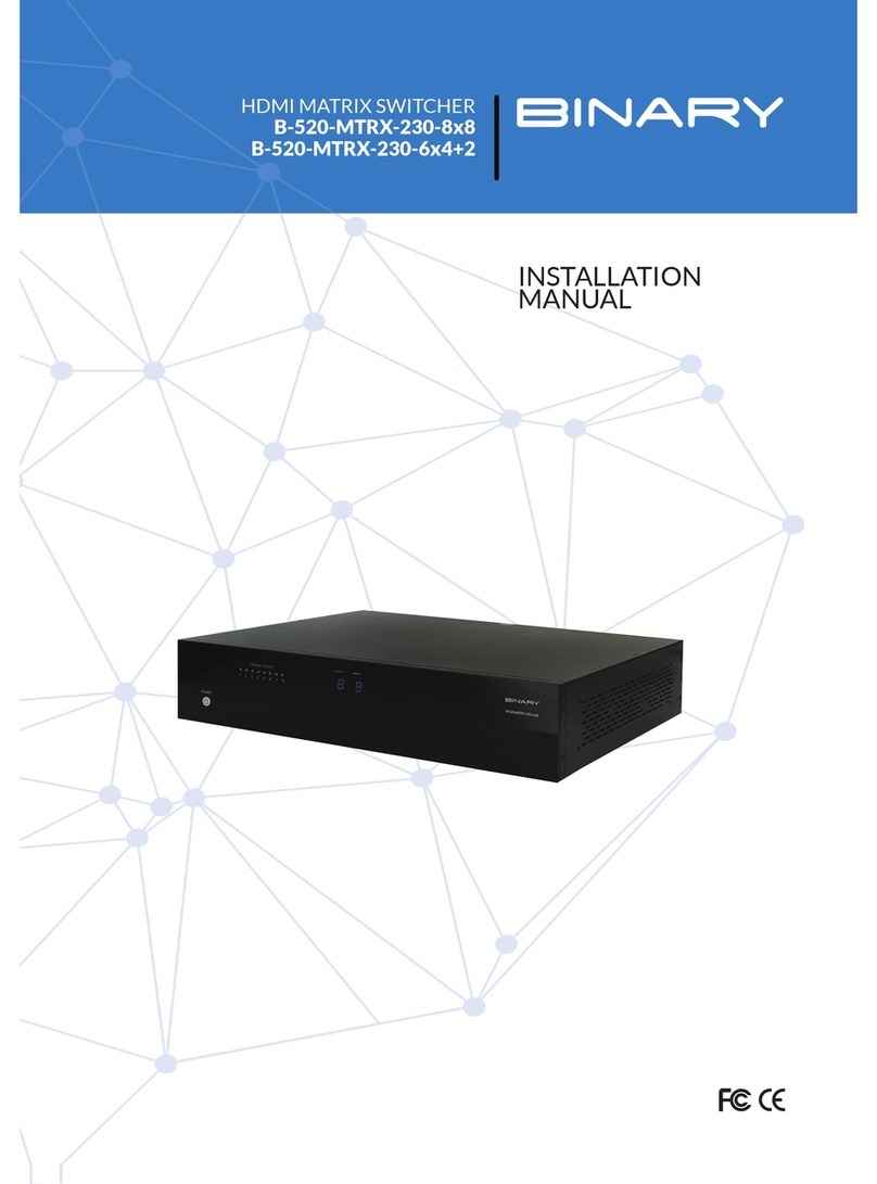 Binary B-520-MTRX-230-8x8 User manual