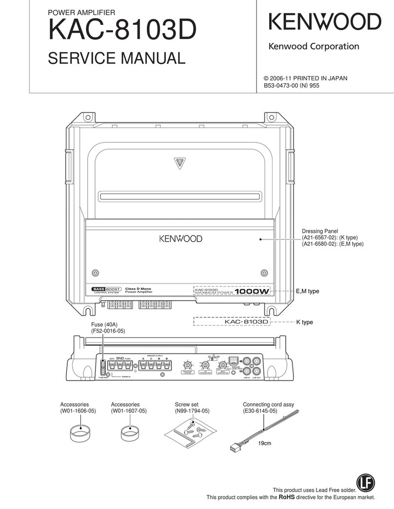 Kenwood KAC-8103D - Amplifier User manual