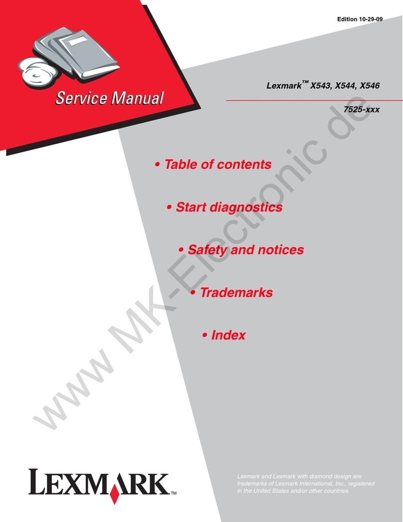 Lexmark X543 Service manual
