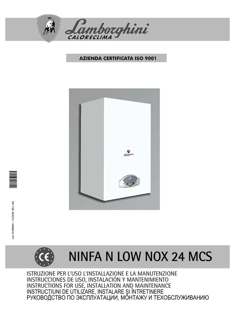 Lamborghini Caloreclima NINFA N LOW NOX 24 MCS Instructions for use, installation and maintenance
