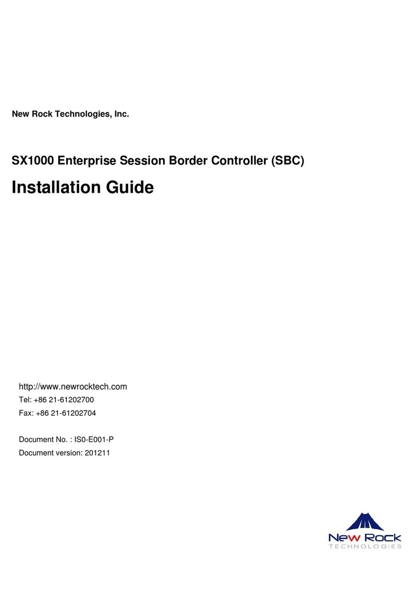 New Rock Technologies SX1000 installation guide New Rock Technologies SX1000 installation guide