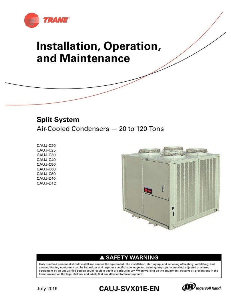 Trane CAUJ-C20 Installation and operating instructions