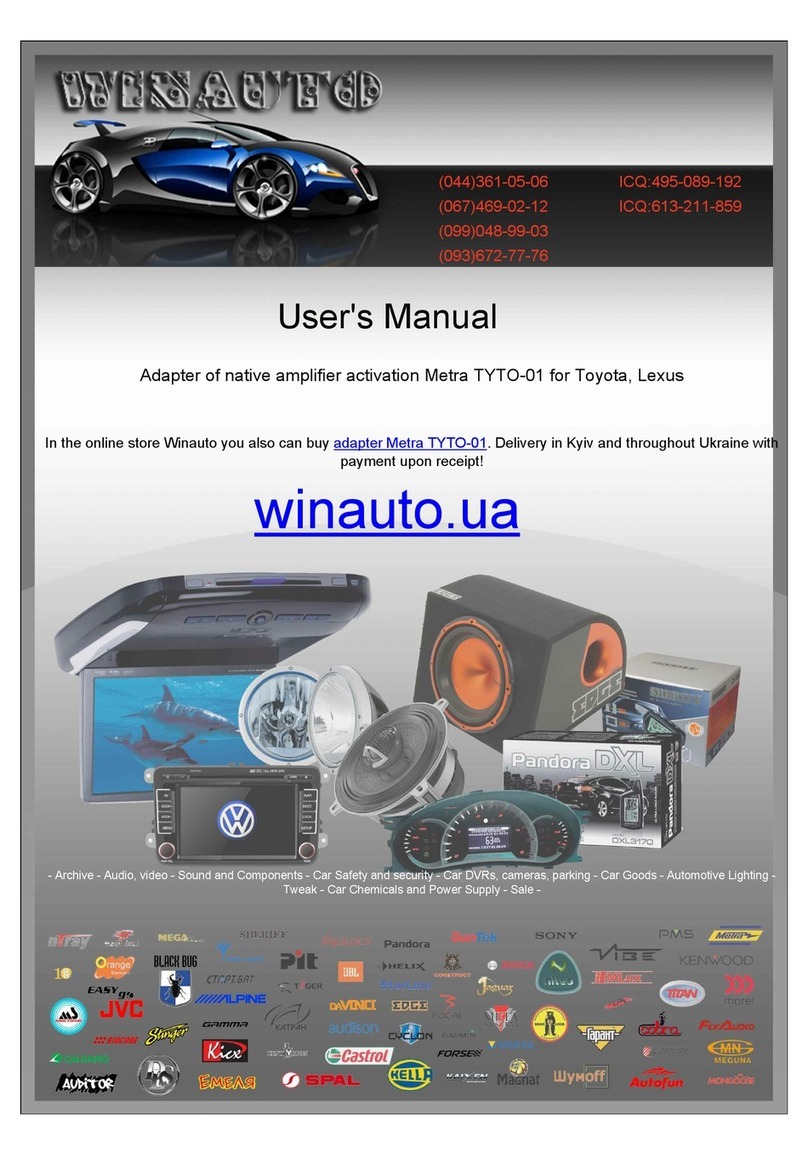 Metra Electronics TYTO-01 user manual