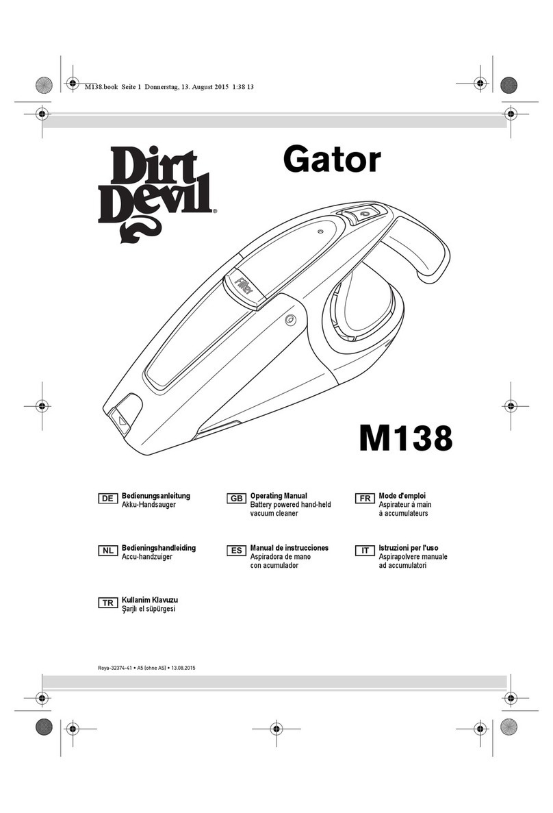 Dirt Devil gator m138 operating manual