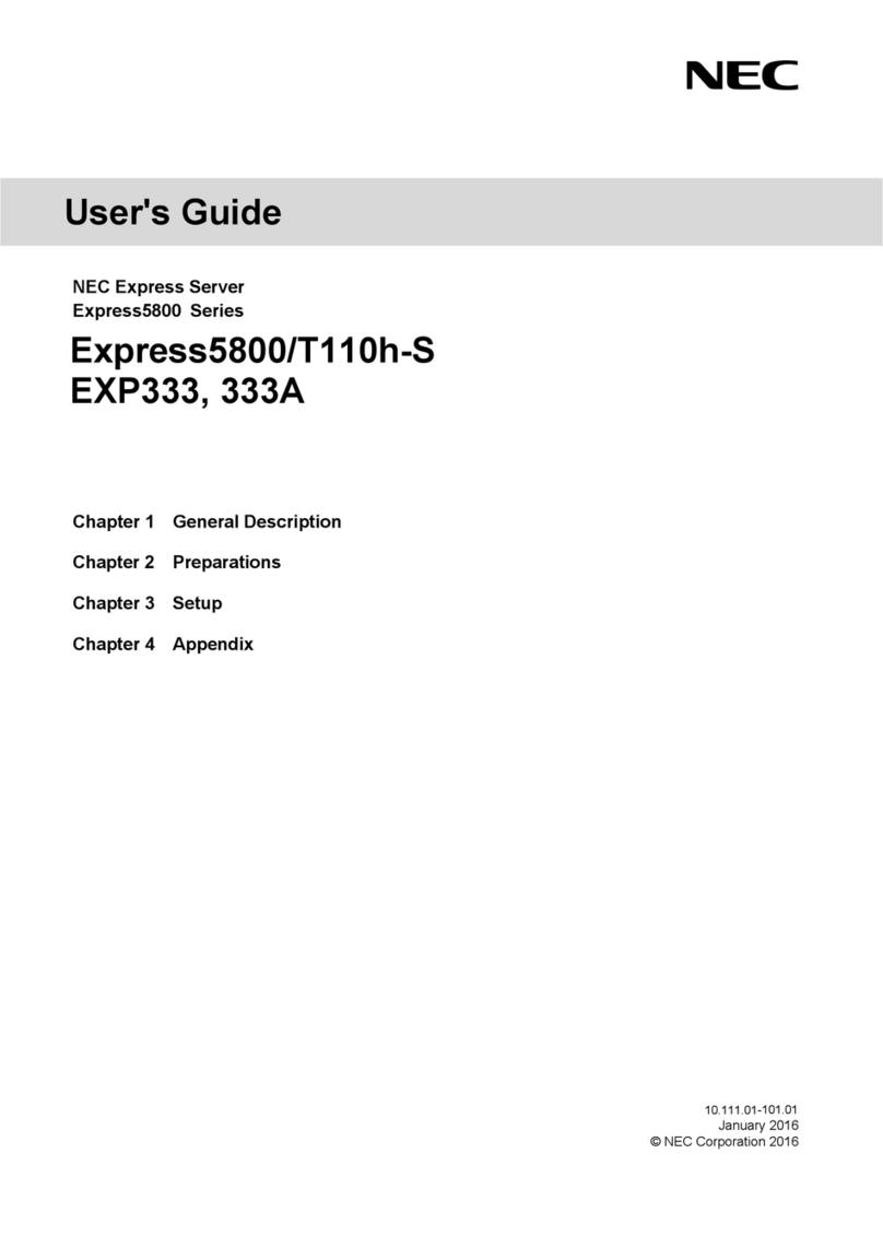 NEC Express5800/T110h-S User manual