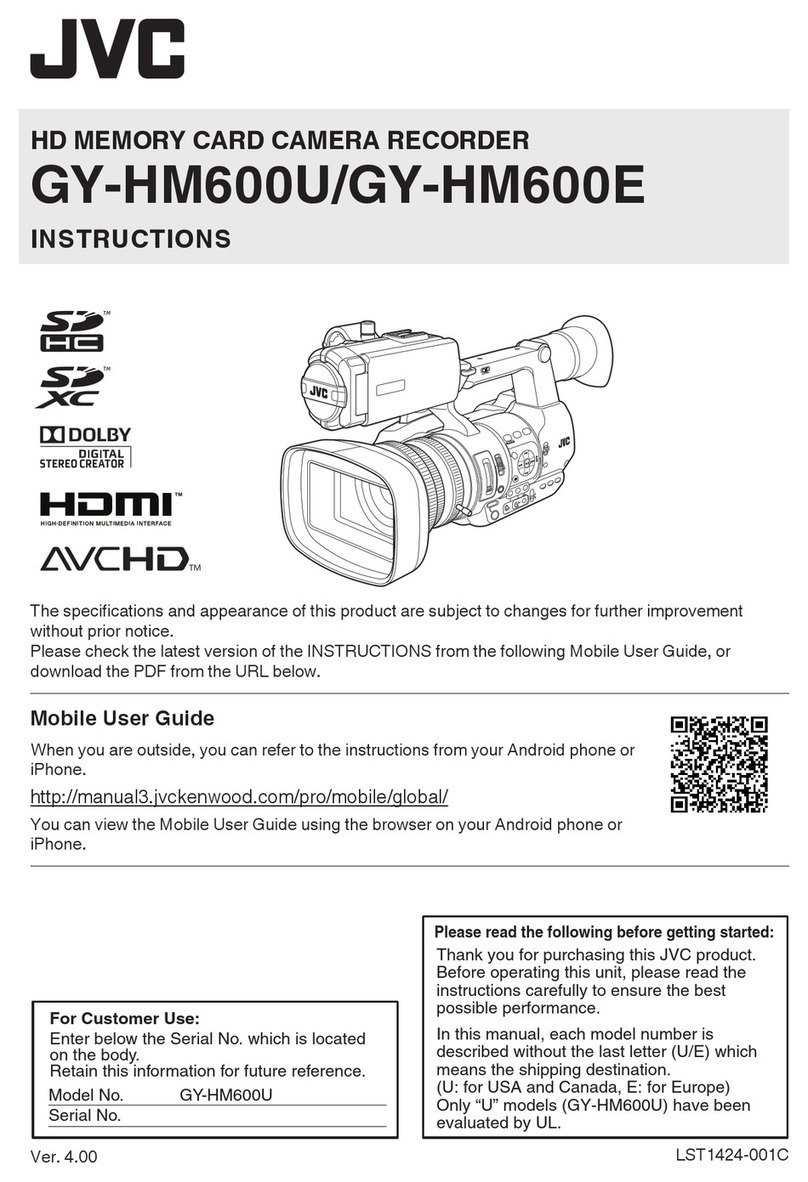 JVC GY-HM600E User manual