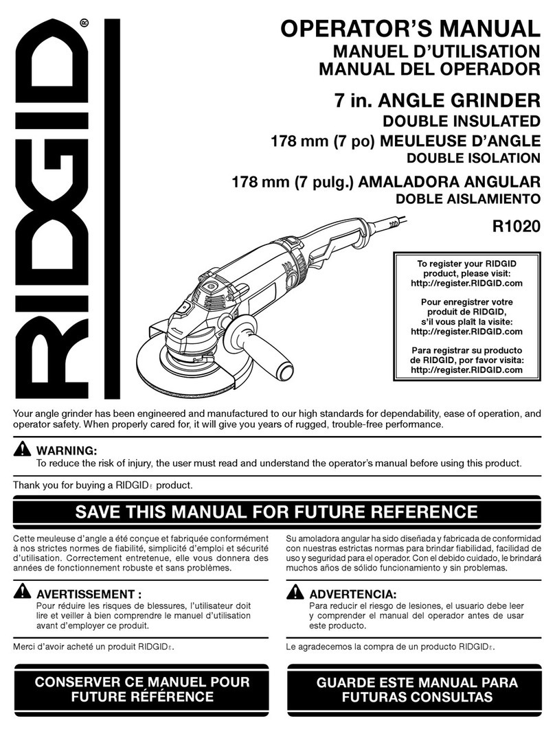 RIDGID R1020 Operator's manual