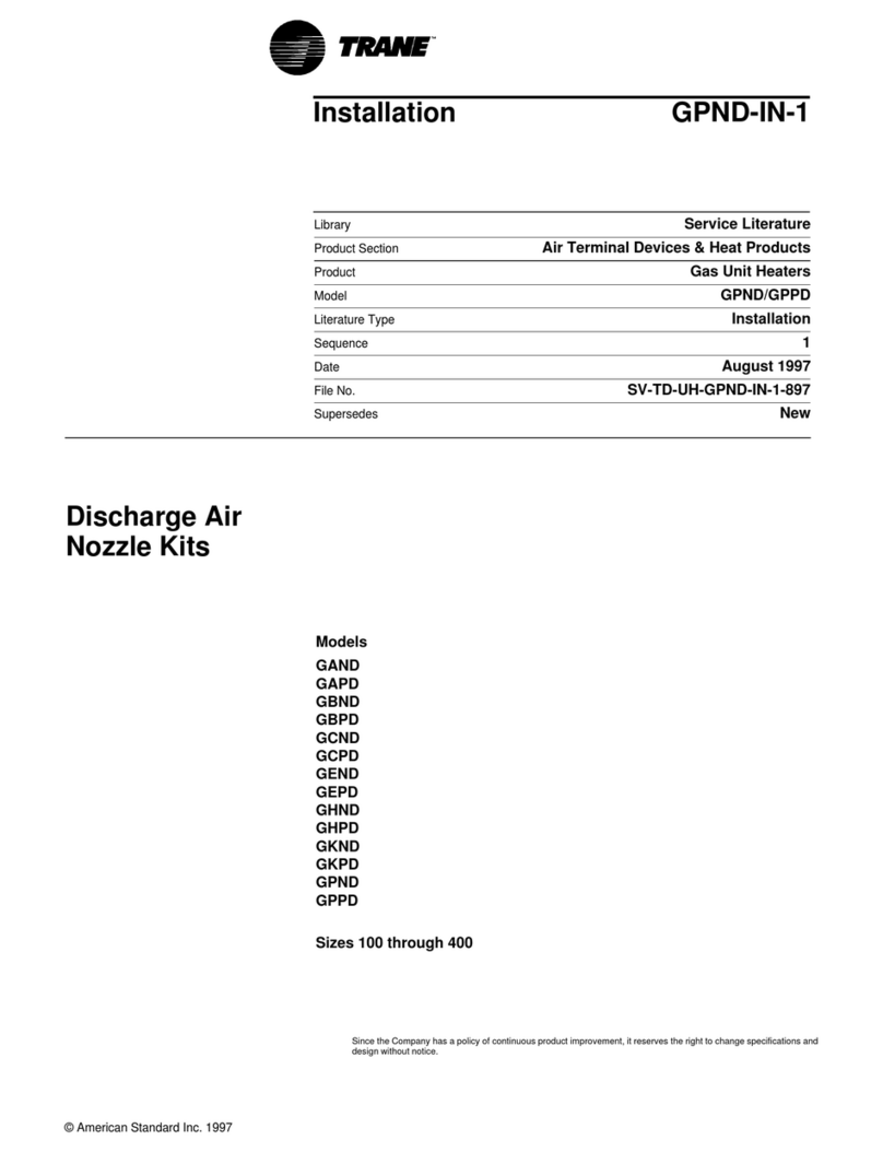 Trane GBPD User manual