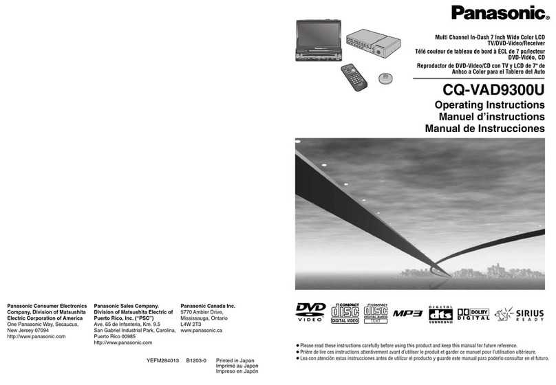 Panasonic CQ-VAD9300U User manual