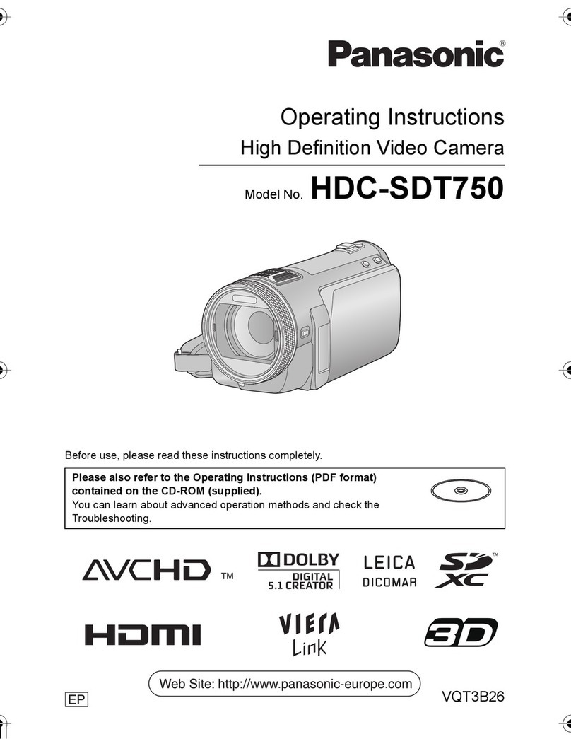 Panasonic HDC-SDT750 User manual Panasonic HDC-SDT750 User manual