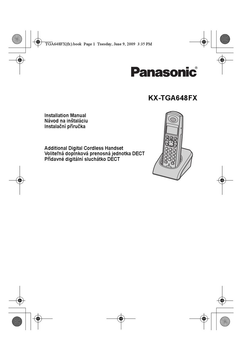 Panasonic KX-TGA648FX installation manual