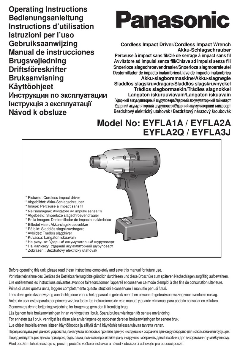 Panasonic EYFLA3J - DRILL - MULTI LANGUAGE operating instructions