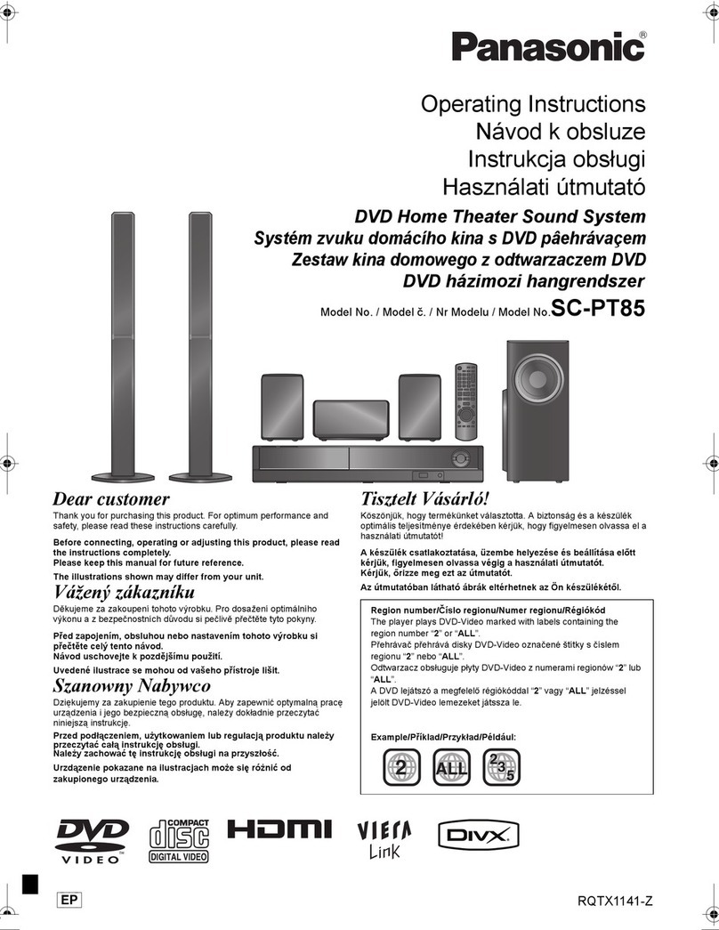 Panasonic SC-PT85 operating instructions