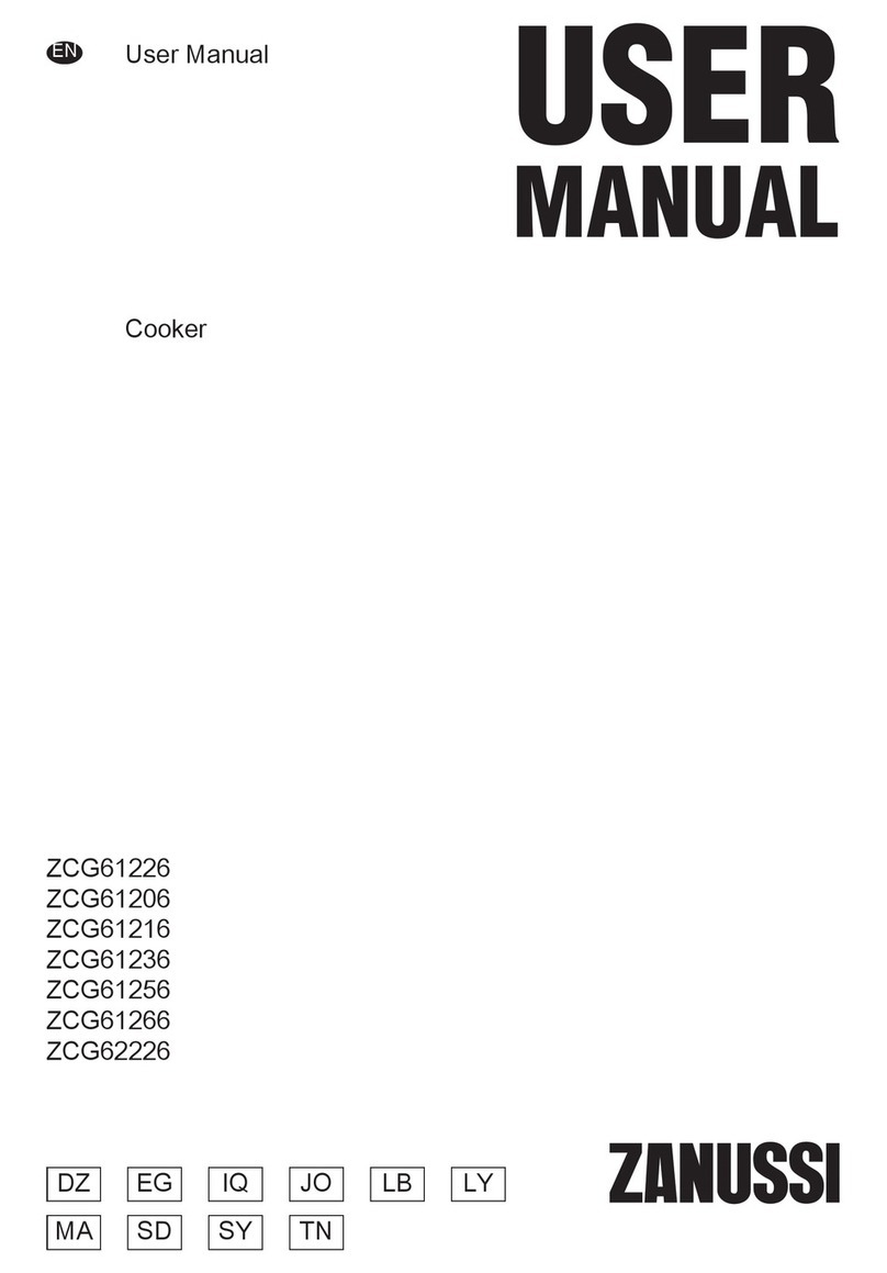 Zanussi ZCG62226 User manual