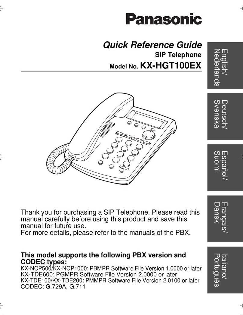 Panasonic KX-HGT100EX User manual Panasonic KX-HGT100EX User manual